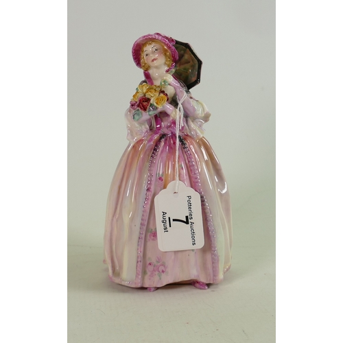 7 - Royal Doulton Figure June HN1691: In good overall condition, the smallest pin prick chip to one tiny... 