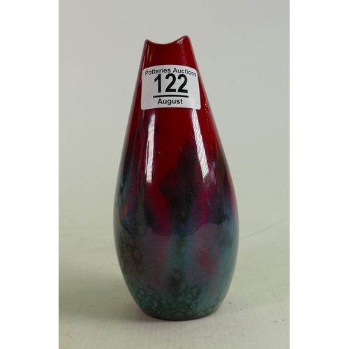 122 - Royal Doulton Veined Flambe Vase: some surface marks noted, height 17cm