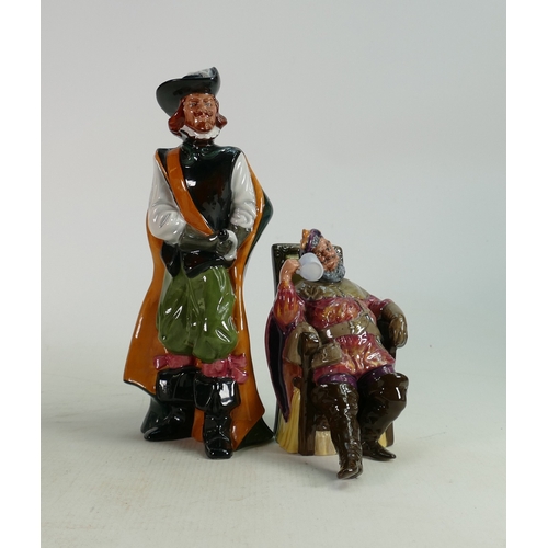 124 - Royal Doulton Seconds Character Figures: The Foaming Quart HN2162 & Cavalier HN2716(2)