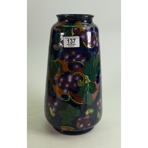 137 - Large Royal Standard Jacobean Patterned Vase: height 31cm