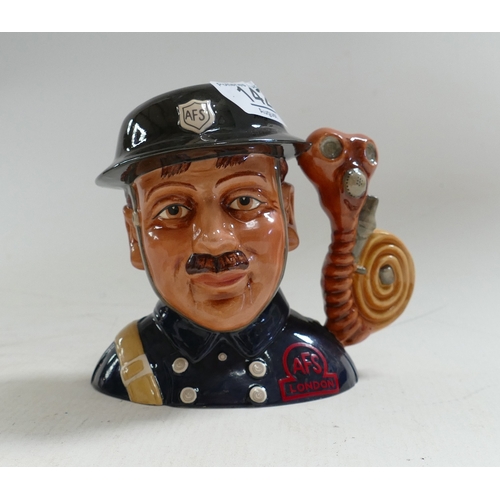 142 - Royal Doulton Intermediate Character Jug Fireman: D7215 with certificate