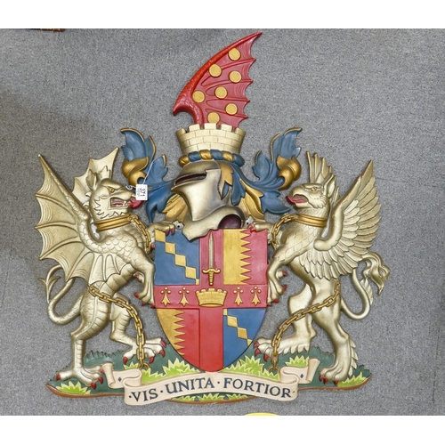 371 - Fibre glass Dragon Coat of arms 