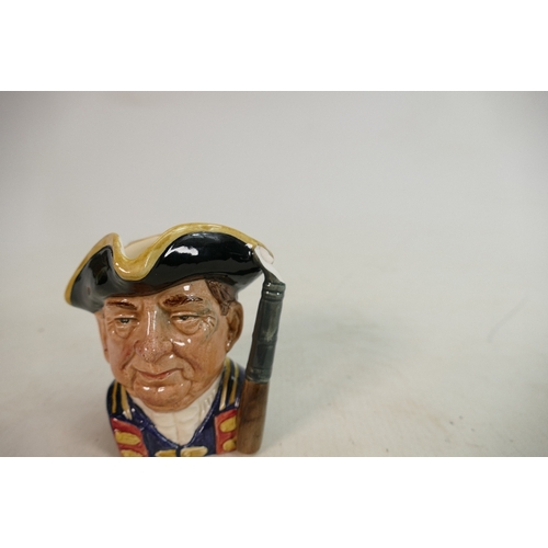 266 - Royal Doulton Character Jugs to include: Guardsman & miniature Pickwick & damaged Fatboy(3)