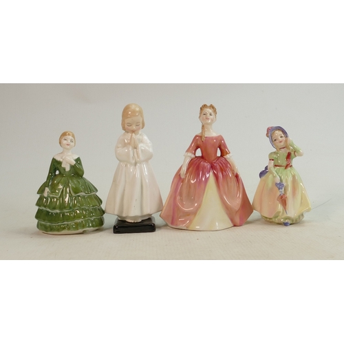 275 - Royal Doulton seconds small lady figures: Bedtime, Belle, Debbie & Babie(4)