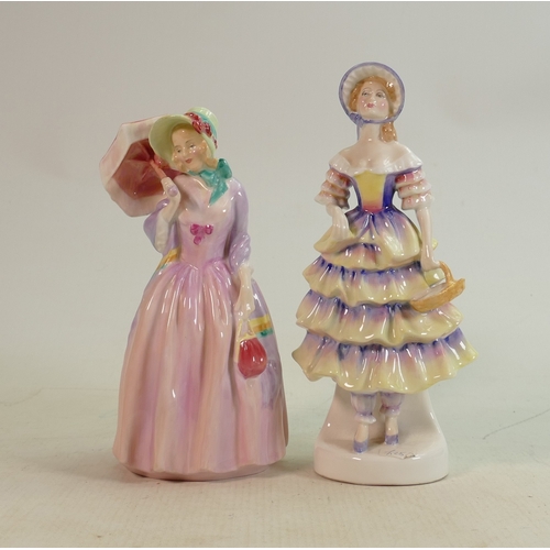 283 - Royal Doulton lady figures: Miss demure HN1402 & Meg HN2743(2)