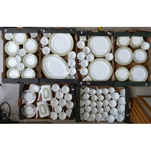 2 - Extensive Royal Doulton Sonnet patterned dinner service to include: Coffee cups x 26, coffee pots x ... 