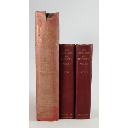 7 - Hardback Fifty Years of Sport  Eton Harrow and Winchester: Binding slightly tatty, together with The... 