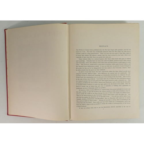 7 - Hardback Fifty Years of Sport  Eton Harrow and Winchester: Binding slightly tatty, together with The... 