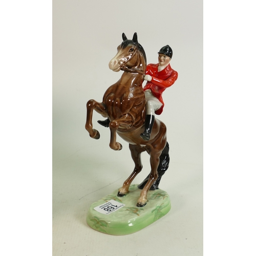 168 - Beswick Huntsman on rearing horse 868: repaired at hoofs, tail & boot