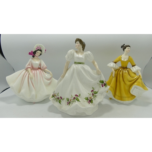 170b - Royal Doulton Seconds Lady Figures: Teressa HN3206, Sunday Best HN2698 & Stephanie HN2807(3)
