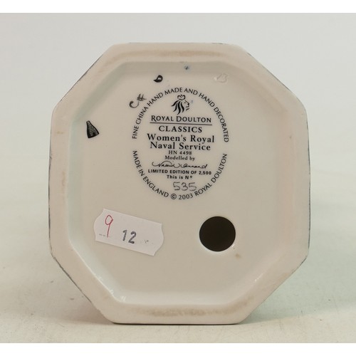 120 - Royal Doulton limited edition Classics figure Women's Royal Naval Service HN4498: Boxed with certifi... 