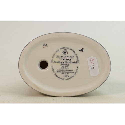 123 - Royal Doulton limited edition Classics figure Auxiliary Territorial Service HN4495: Boxed with certi... 