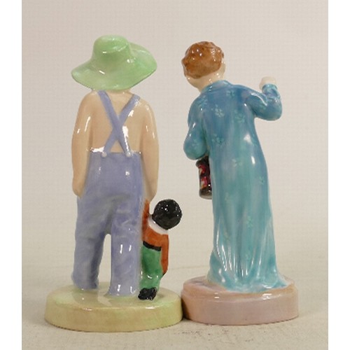 160 - Royal Doulton children figures: Golliwog HN2040 and Wee Willie Winkie HN2050. (2)
