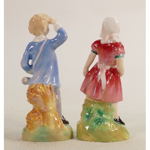 161 - Royal Doulton children figures: Jill HN2061 and Little Boy Blue HN2062. (2)
