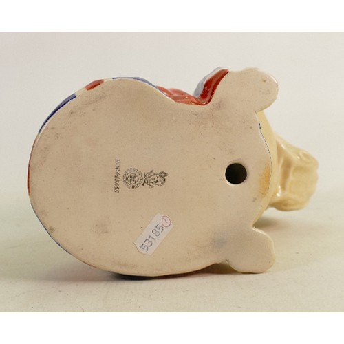 179 - Royal Doulton large Bulldog draped with union Jack: Height 15cm.