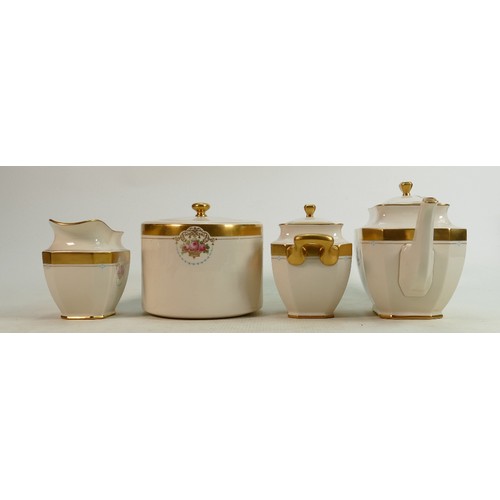 815 - Lenox The MT Vernon Floral & monogramed tea service: