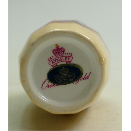 825 - Aynsley Orchard Gold ware: To include large footed bowl, vases, various pin trays, lidded pot, etc. ... 