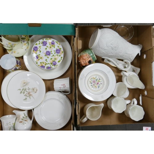 46 - A mixed collection of items to include Royal Doulton April cup & saucer: Portmerion jug, Royal Doult... 