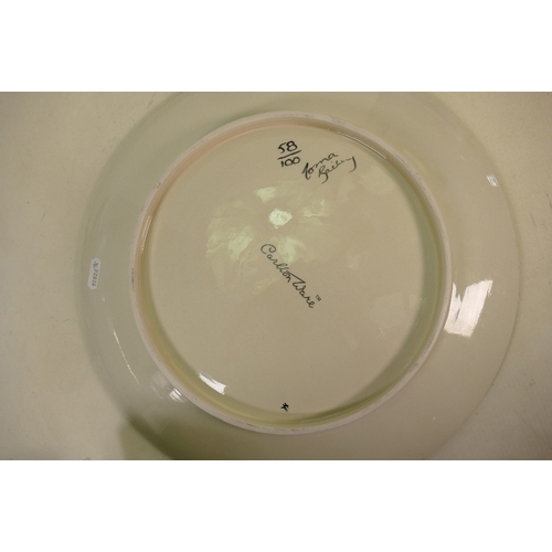 33 - Carltonware Lorna Bailey decorated limited edition charger: Diameter 34cm.