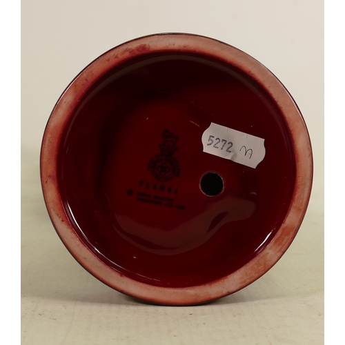 177 - Royal Doulton Flambe model of a goat on a rock: C1980s, height 25cm.