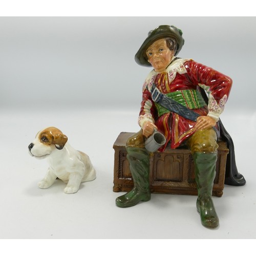 267 - Reg Johnson character figure The Cavalier: Production fault to base & repair to foot, together with ... 