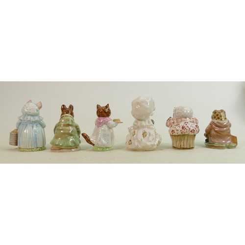 273 - Beswick Beatrix Potter figures: Mr Jeremy Fisher, Mrs Tiggy Winkle, Lady Mouse, Ribby, Aunt Pettitoe... 