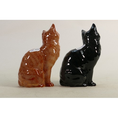 277 - Beswick British Blue seated cat 1030 together with a ginger cat 1030: