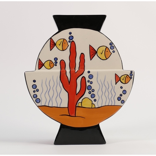 11 - Lorna Bailey Aqua Vase: height 20cm