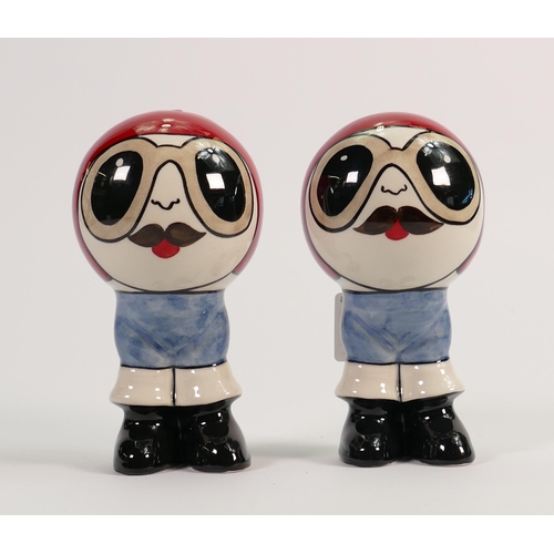 26 - Lorna Bailey Limited Edition Aviator Salt & Pepper Pots :