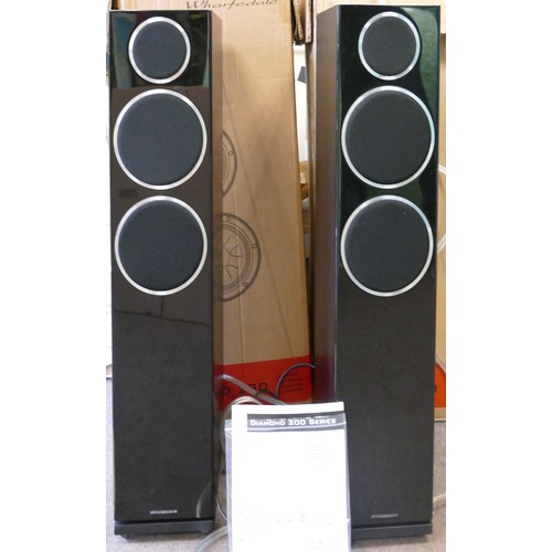 1248 - Boxed Wharfendale Diamond 230 Floorstanding speakers: with cables