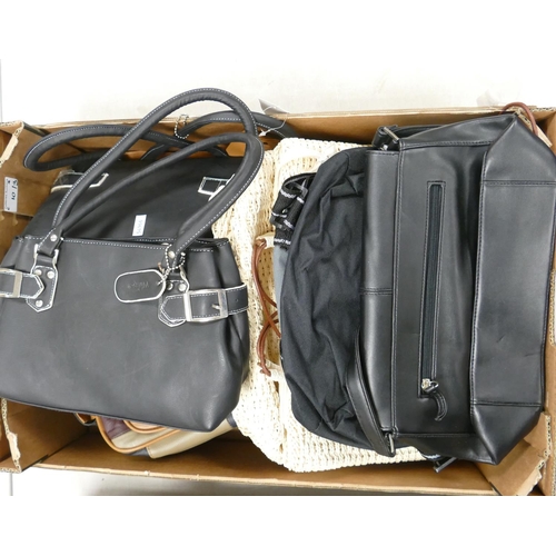 10 - A large collection of Nicole, Whisper & similar Ladies Handbags: mostly new with tags( 3 large trays... 