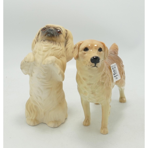 367 - Beswick Matt Pekinese 2982 & Golden Retriever 2287(2)