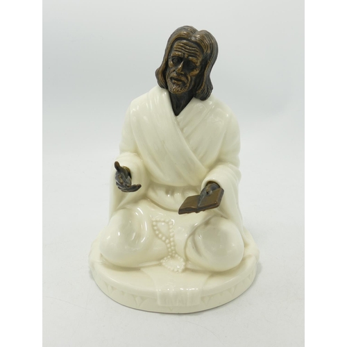 370 - Minton Pottery & Bronze Figure The Sage: