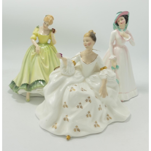 371 - Royal Doulton Lady Figures: Julia HN2706, My Love Hn2339 & seconds Paula HN2906(3)