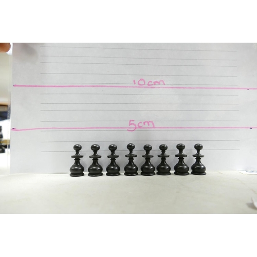 500 - A collection of Early 20th Century Wooden Incomplete Chess Pieces: please see images for size and co... 