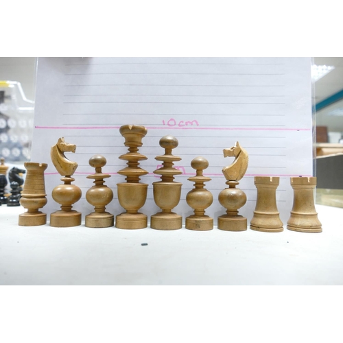 501 - A collection of Early 20th Century Wooden Incomplete Chess Pieces: please see images for size and co... 