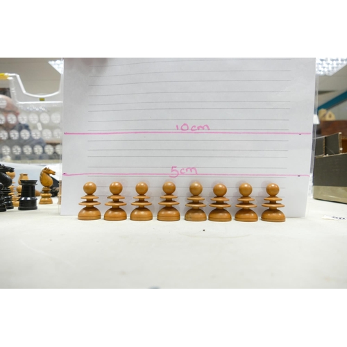 501 - A collection of Early 20th Century Wooden Incomplete Chess Pieces: please see images for size and co... 