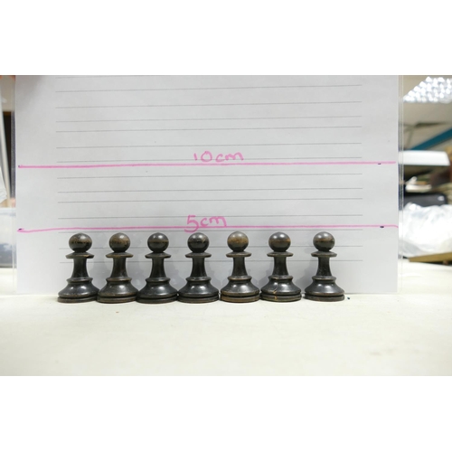 502 - A collection of Early 20th Century Wooden Incomplete Chess Pieces: please see images for size and co... 