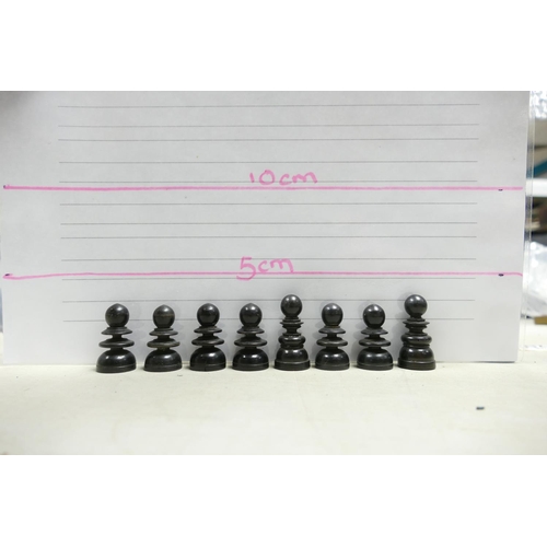 502 - A collection of Early 20th Century Wooden Incomplete Chess Pieces: please see images for size and co... 