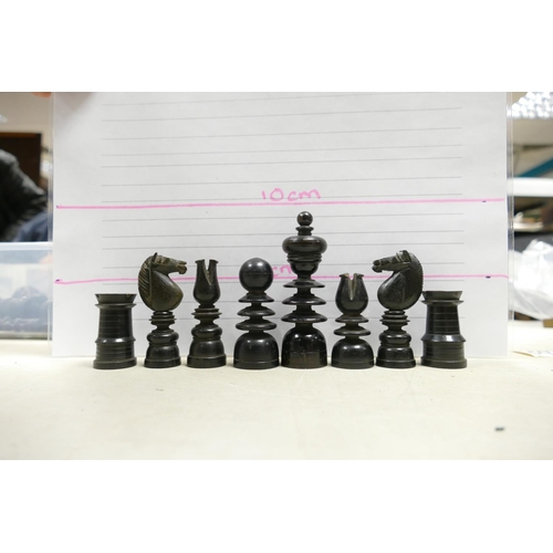 502 - A collection of Early 20th Century Wooden Incomplete Chess Pieces: please see images for size and co... 