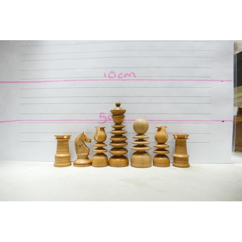 503 - A collection of Early 20th Century Wooden Incomplete Chess Pieces: please see images for size and co... 