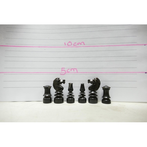 503 - A collection of Early 20th Century Wooden Incomplete Chess Pieces: please see images for size and co... 