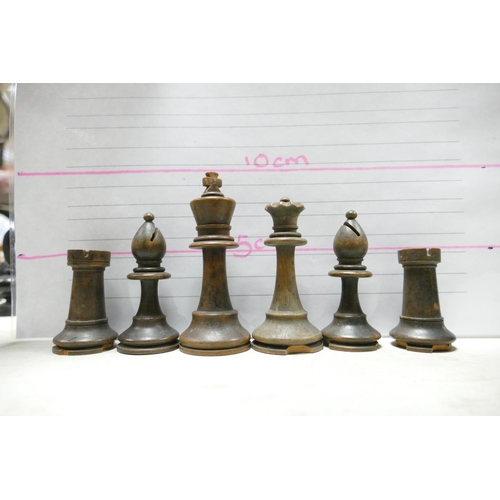 503 - A collection of Early 20th Century Wooden Incomplete Chess Pieces: please see images for size and co... 