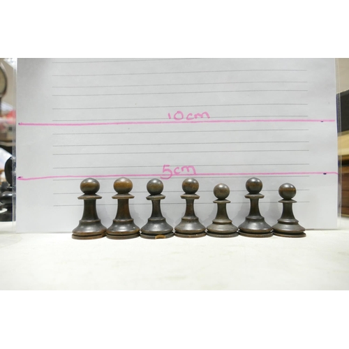 503 - A collection of Early 20th Century Wooden Incomplete Chess Pieces: please see images for size and co... 