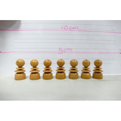 506 - A collection of Early 20th Century Wooden Incomplete Chess Pieces: please see images for size and co... 