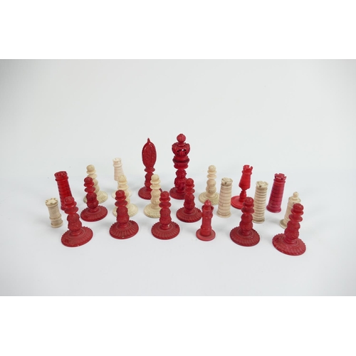 513 - A collection of early Bone Chess Pieces: tallest 7.4cm ,Damages noted, Please Study images as no con... 