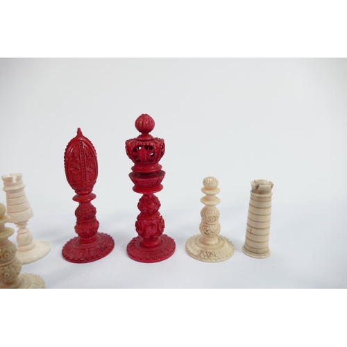 513 - A collection of early Bone Chess Pieces: tallest 7.4cm ,Damages noted, Please Study images as no con... 