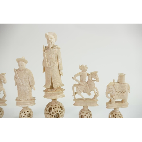 529 - A collection of early Bone Chess Pieces: tallest 16cm , Damages noted, Please Study images as no con... 