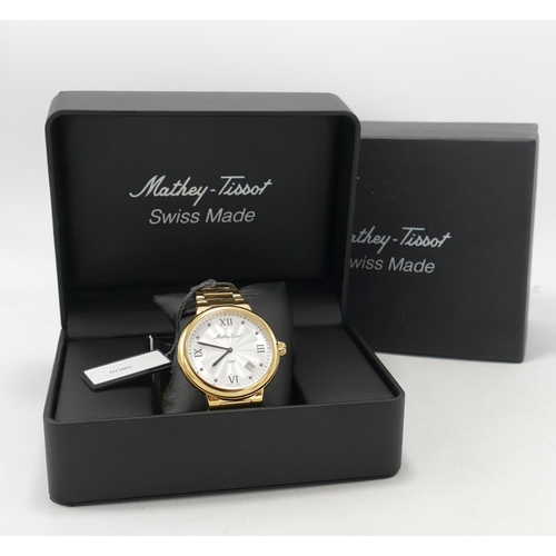 544 - Boxed Mathey Tissot H138ps Gold Plated Gents Watch: links removed but present, RRP £199  purchased b... 