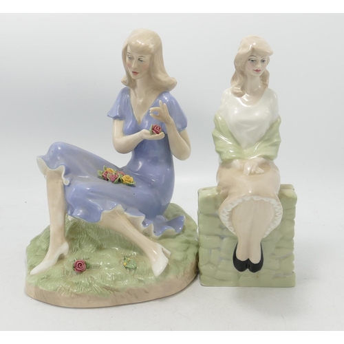 55 - Royal Doulton Seconds Reflections Figures: Summer Rose & Entranced (2)